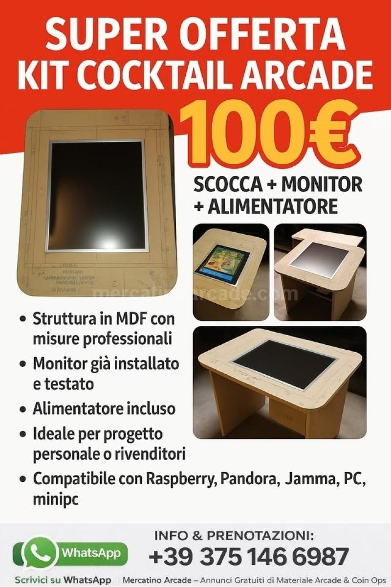 SUPER OFFERTA 100 EURO – KIT COCKTAIL ARCADE