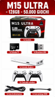 M15 Ultra Retro Game Stick 128GB – 50.000 Giochi HDMI con 2 Controller Wireless