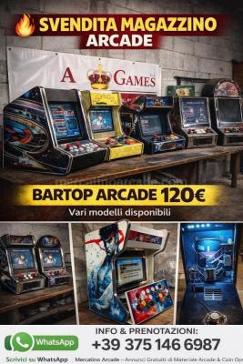 SUPER OFFERTA! 149 EURO BARTOP ARCADE SUPER ACCESSORIATO – 128GB – 43.000 GIOCHI