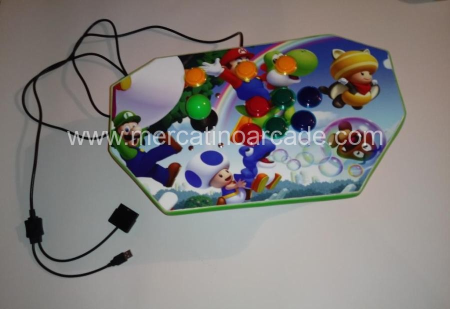 Pannello Arcade USB con Grafica Super Mario – Joystick PS3 / PC